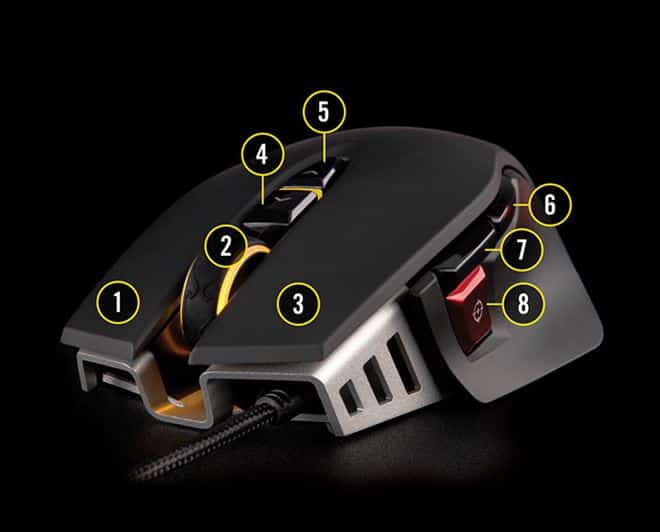Mapeamento dos botões do mouse gamer Corsair M65 Elite RGB