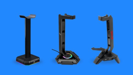 Mantenha seu acessório protegido em um suporte para headset